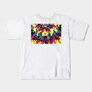 Digital Multicoloured Abstract Fractal Pattern Texture Kids T-Shirt